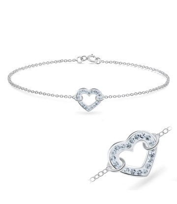 Heart Shape with Ferrido Silver Bracelet BRS-175